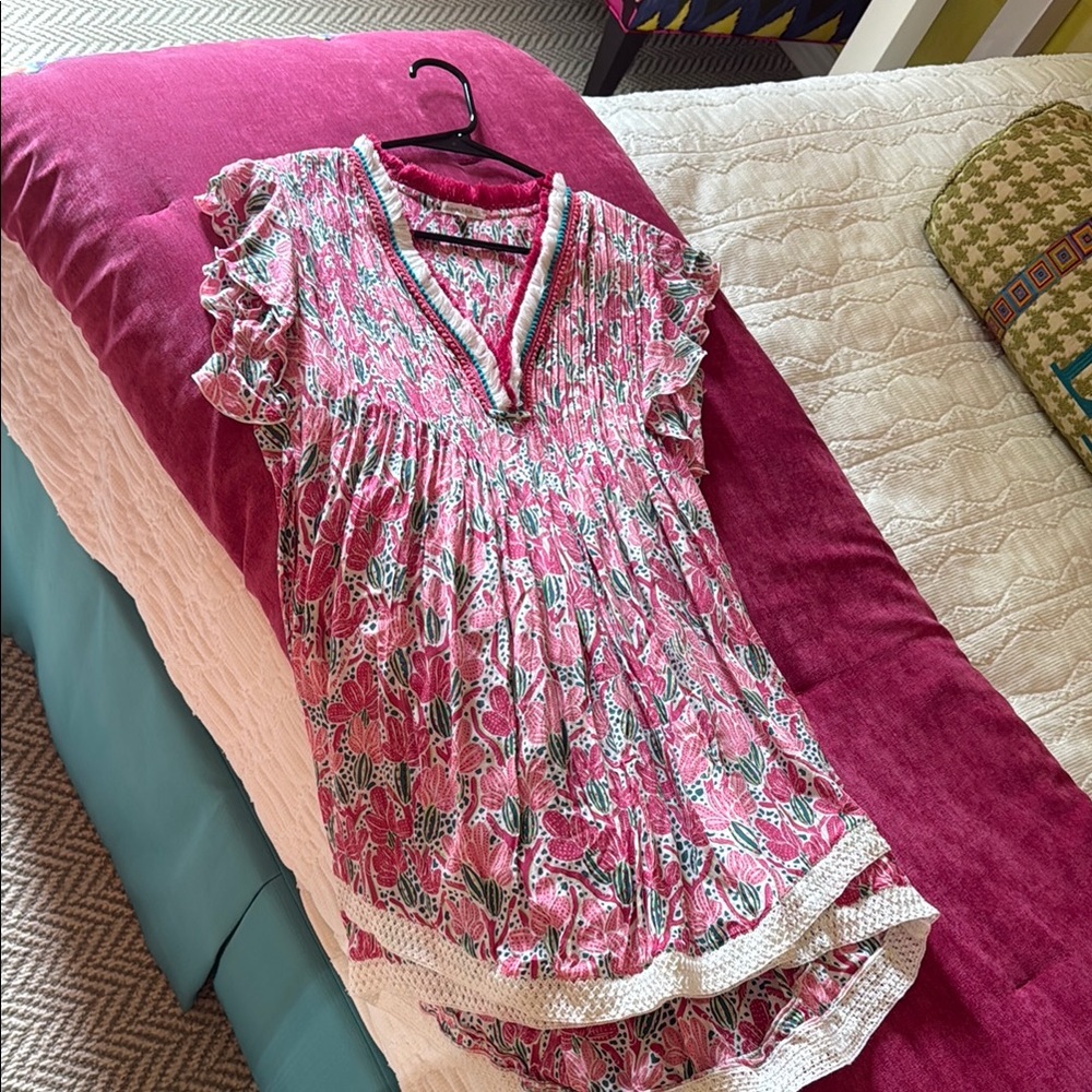 Poupette St. Barth Pink Floral Dress